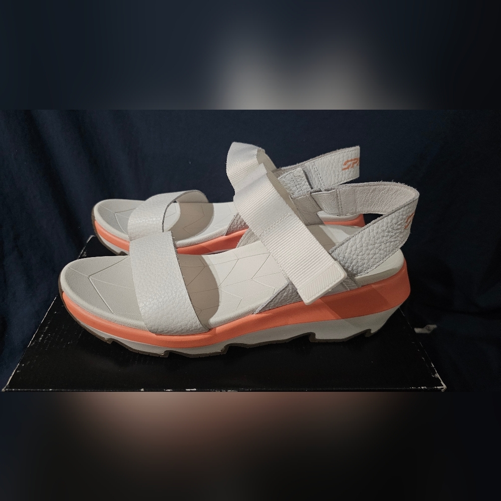 Spyder Campie Women's Sandal Leather Nylon White Size 10 New No Box *Defect*